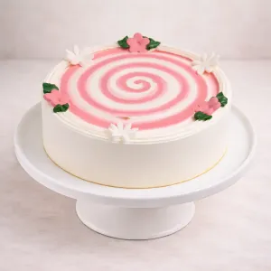 Pink Blossom Vanilla Cake